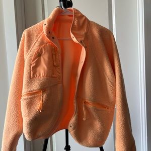 Free People Movement Orange Hit The Slopes Fleece Jacket